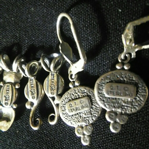 Q.T. Silver and Turquoise Pendants and Earings - Picture 2 of 3